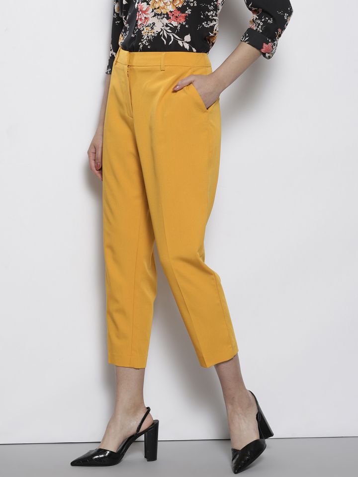 Dorothy perkins yellow trousers sales