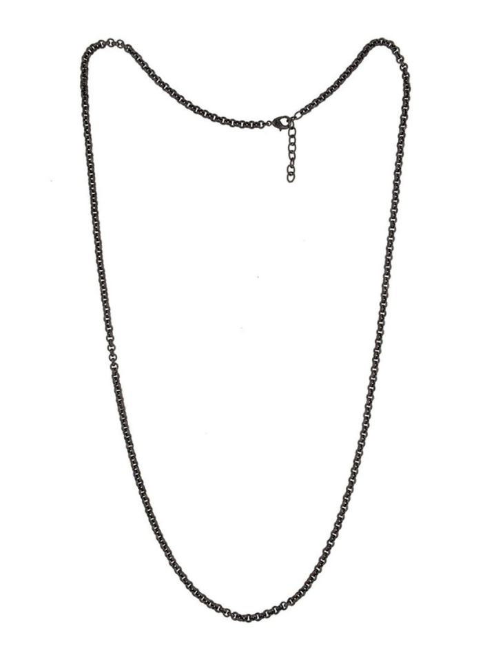 Thin black outlet chain necklace