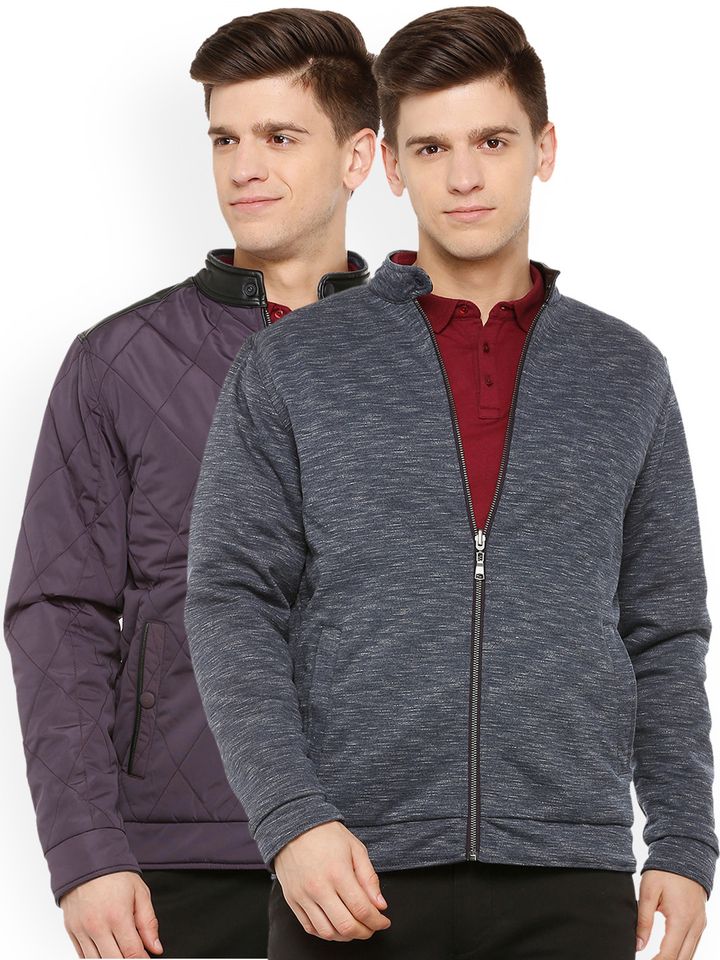 Buy Van Heusen Sport Men Blue Self 