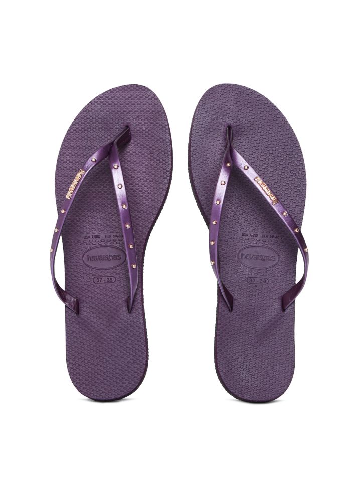 Havaianas purple outlet flip flops
