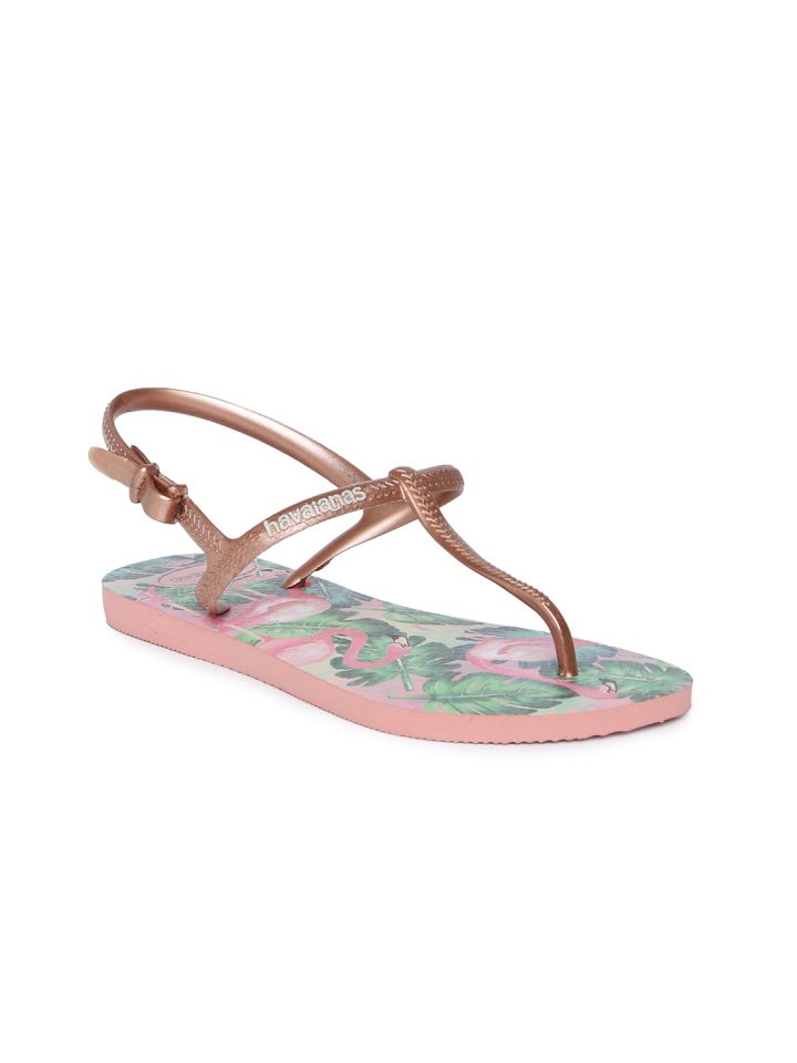 Buy Havaianas Women Freedom Brown Printed T Strap Flats Flats