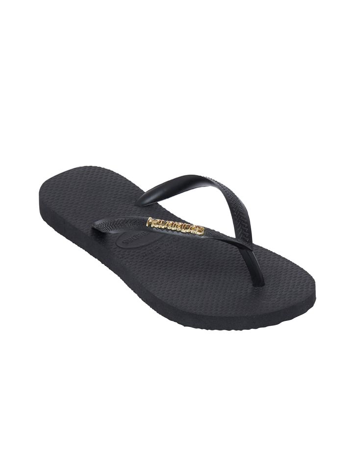 Black and gold flip flops shop