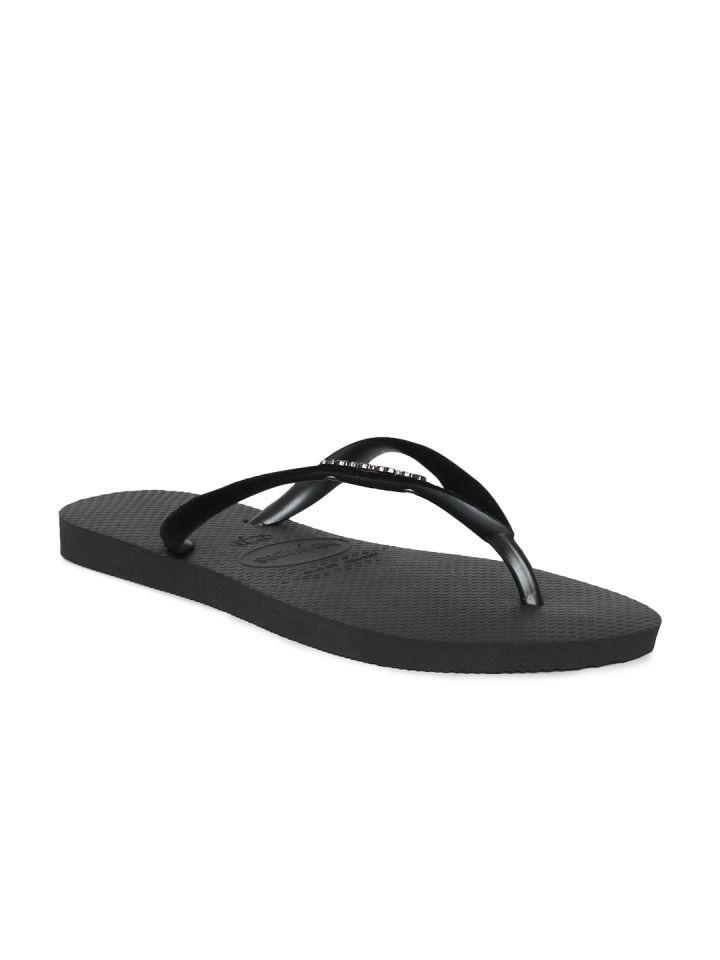 Havaianas Women Sl Velvet Black Solid Thong Flip Flops