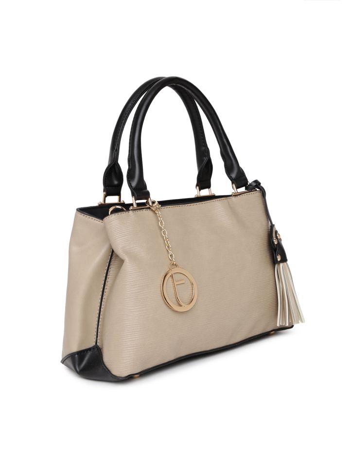 Buy Tresmode Beige Textured Handheld Bag Handbags for Women