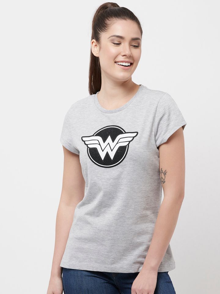 Wonder Woman Featured Grey Tshirt 