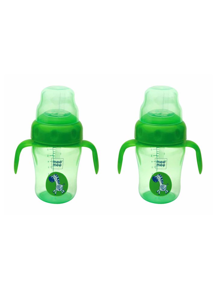 Buy MeeMee Kids Green 2 In 1 Spout Straw Sipper Cup 210ml