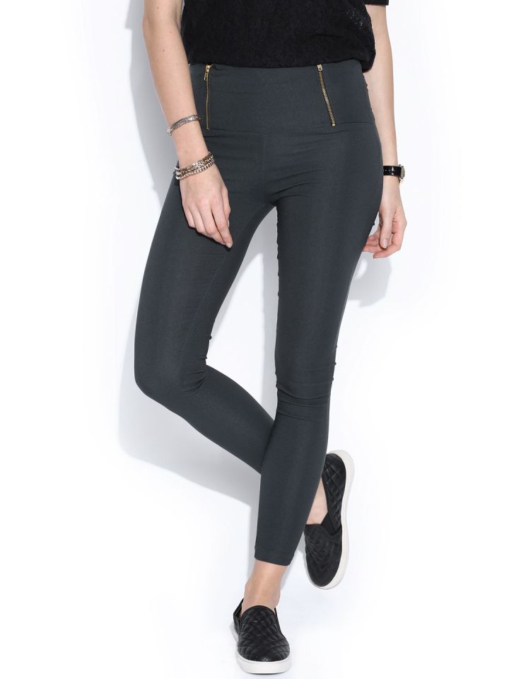 Charcoal grey jeggings sale