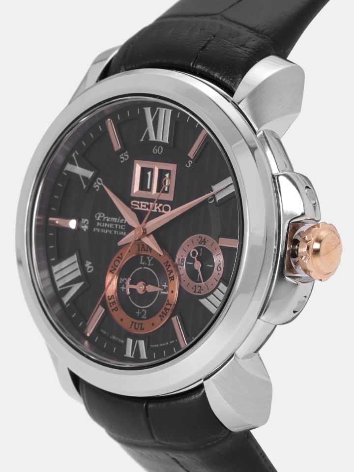 SEIKO Premier Men Black Analogue watch SNP149P2
