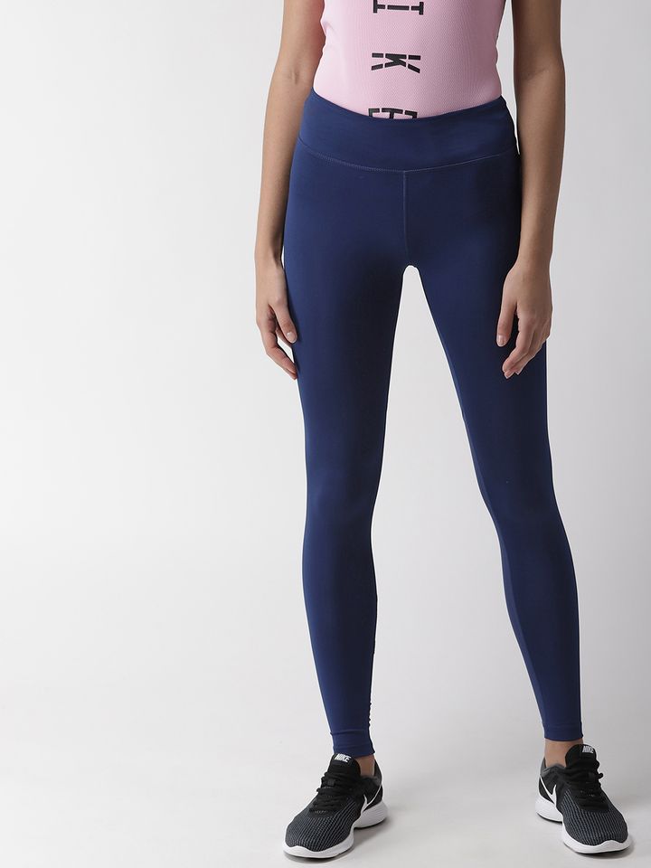 Buy Nike Women Navy Blue Solid As Fast Running Tights Tights For Women 9163769 Myntra