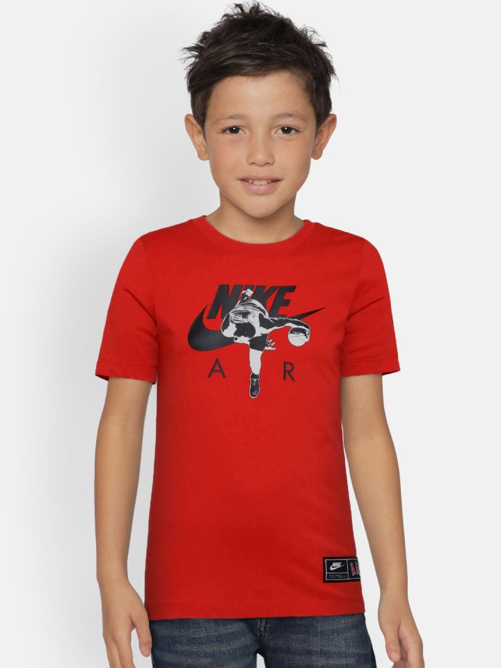 Boys red outlet nike shirt