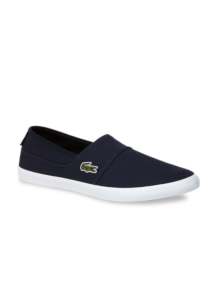 lacoste canvas slip ons