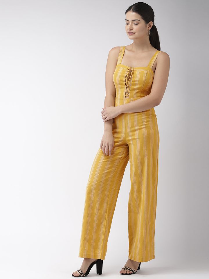 Mustard jumpsuit forever 21 discount