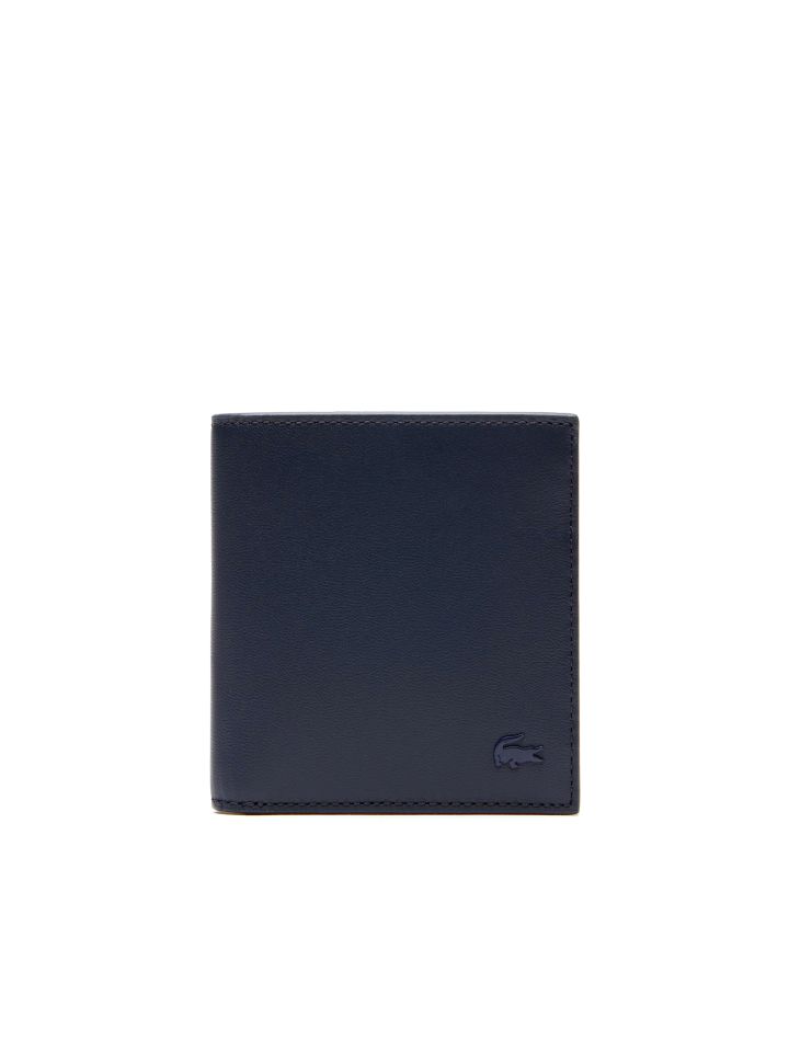 Buy Lacoste Men Navy Blue Solid Two Fold Leather Wallet Wallets For Men 9183717 Myntra