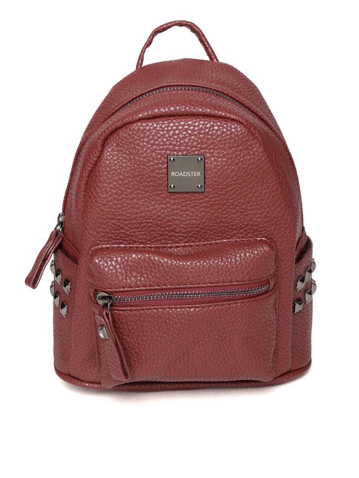 burgundy backpacks