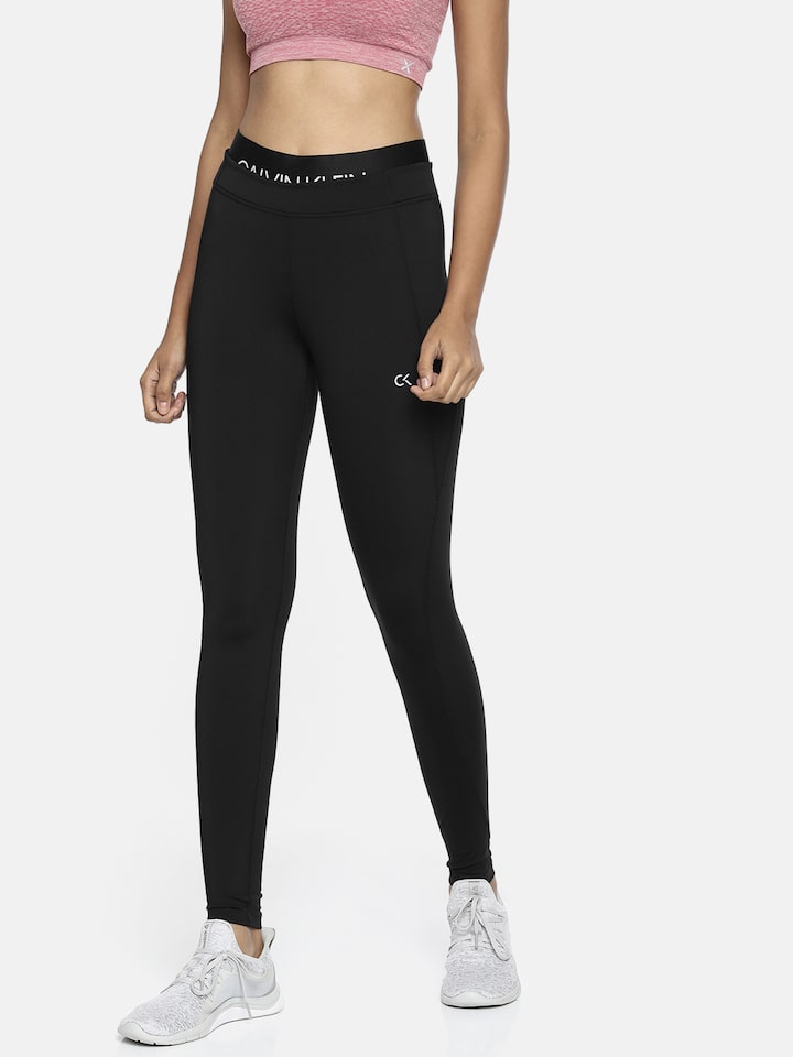 Buy Calvin Klein Jeans Women Black Solid Active Icon Waistband Tights -  Tights for Women 9197193