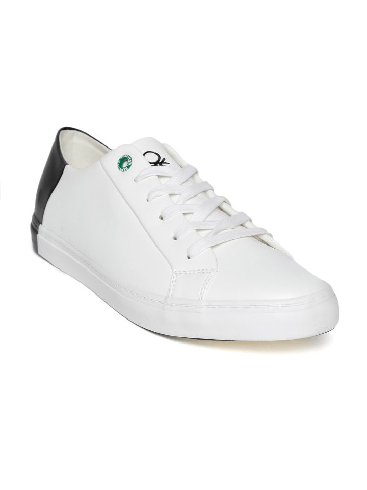Buy United Colors Of Benetton Men White Black Colourblocked