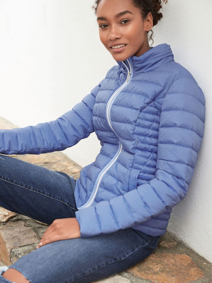 Buy Next Women Blue Solid Puffer Jacket Jackets for Women