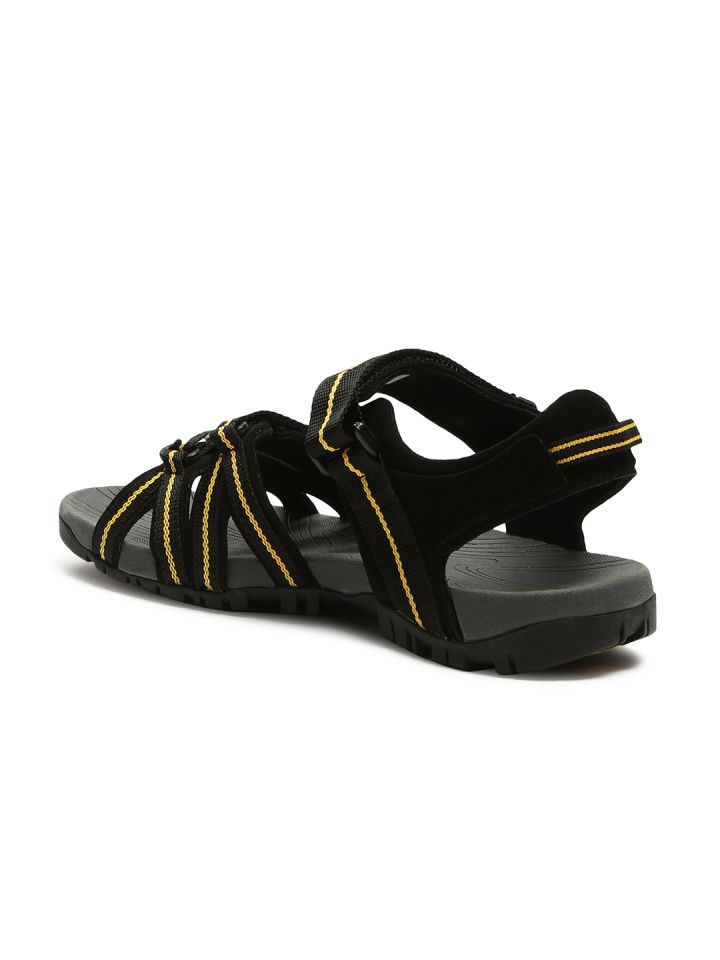 Fila sandals black and gold sales