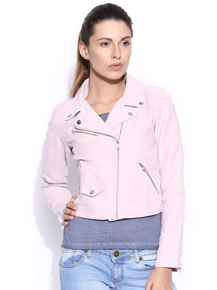 pale pink suede jacket