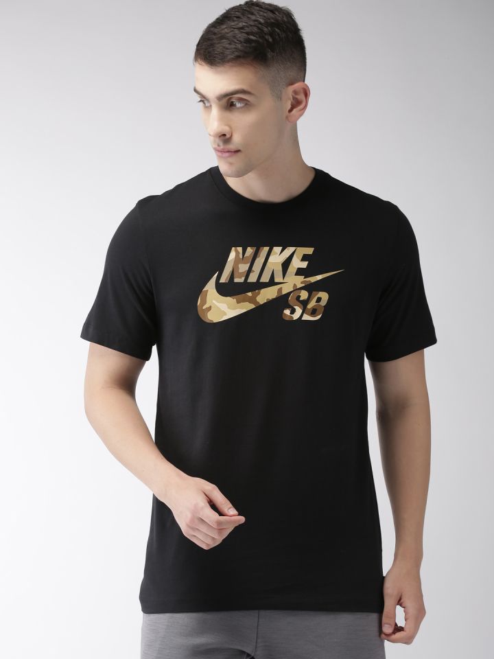 Mens black and top gold nike shirt
