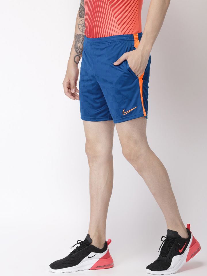 Buy Nike Men Blue Checked Slim Fit Brt Acdmy Dri FIT Football