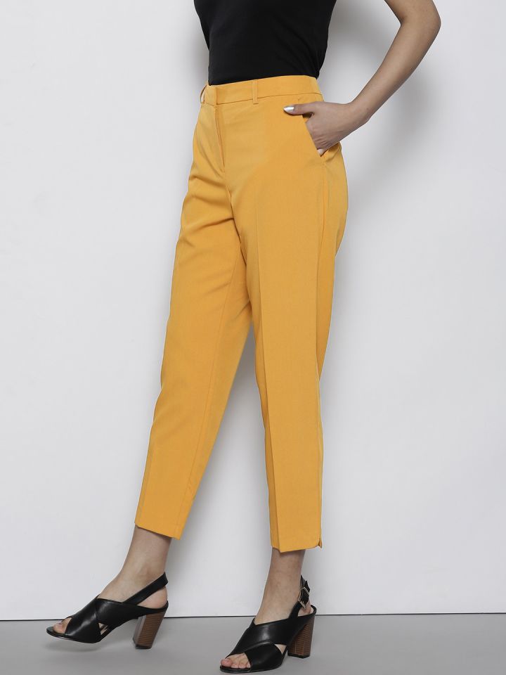 Dorothy perkins yellow trousers discount