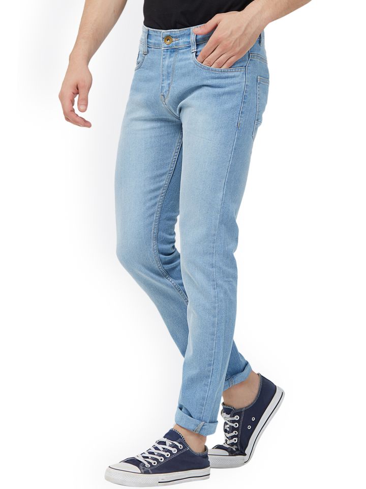 DEEZENO Men Blue Regular Fit Mid Rise Clean Look Jeans