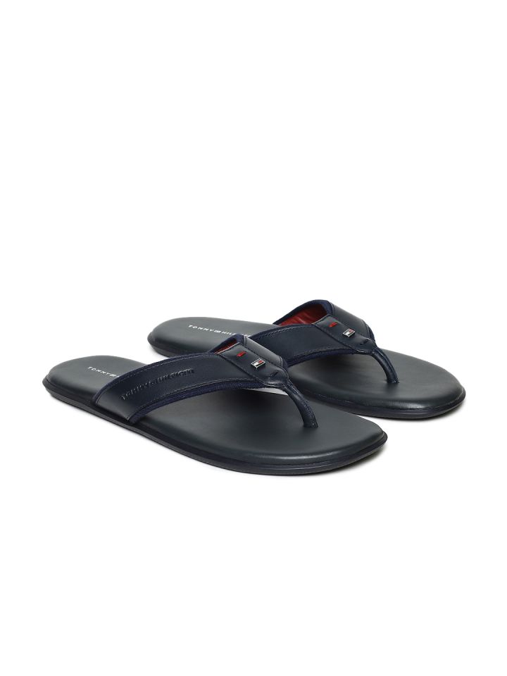 tommy hilfiger navy blue flip flops
