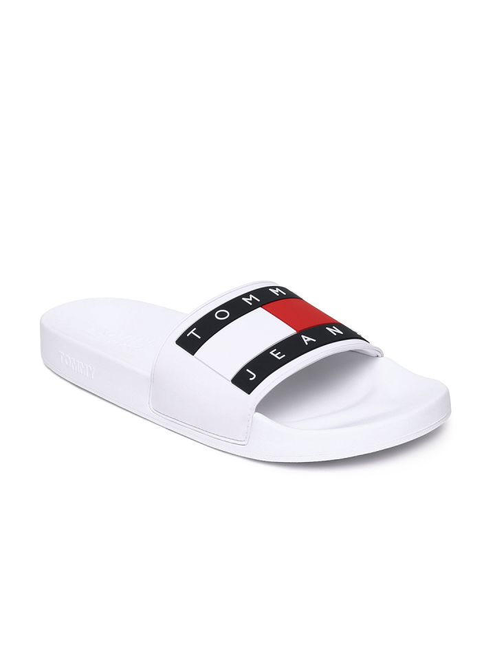 tommy hilfiger white sliders