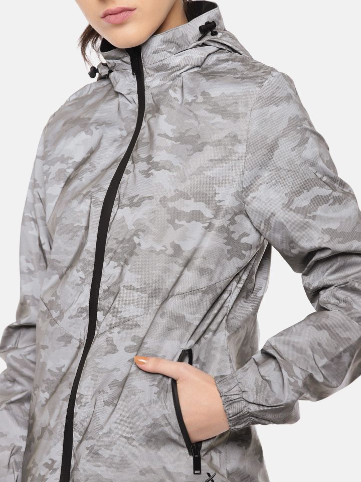 Buy HRX By Hrithik Roshan Women Grey Camouflage Printed Running