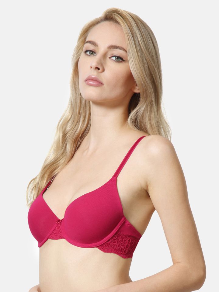 Women Anti Bacterial Non Padded Breathable Bra - Seamless Cups And Wireless