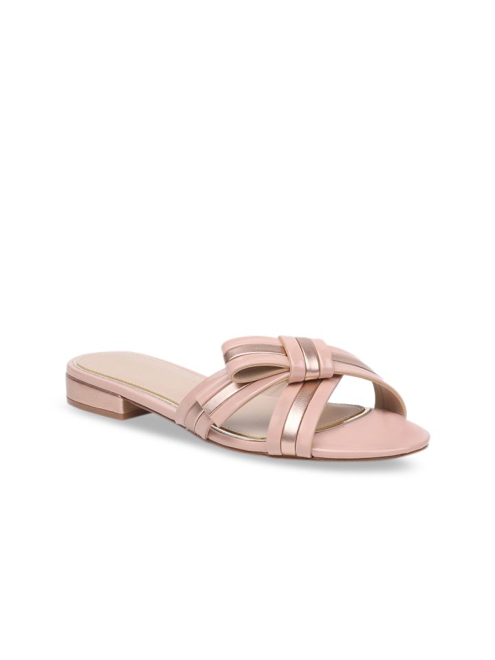 ALDO Women Pink Solid Open Toe Flats 