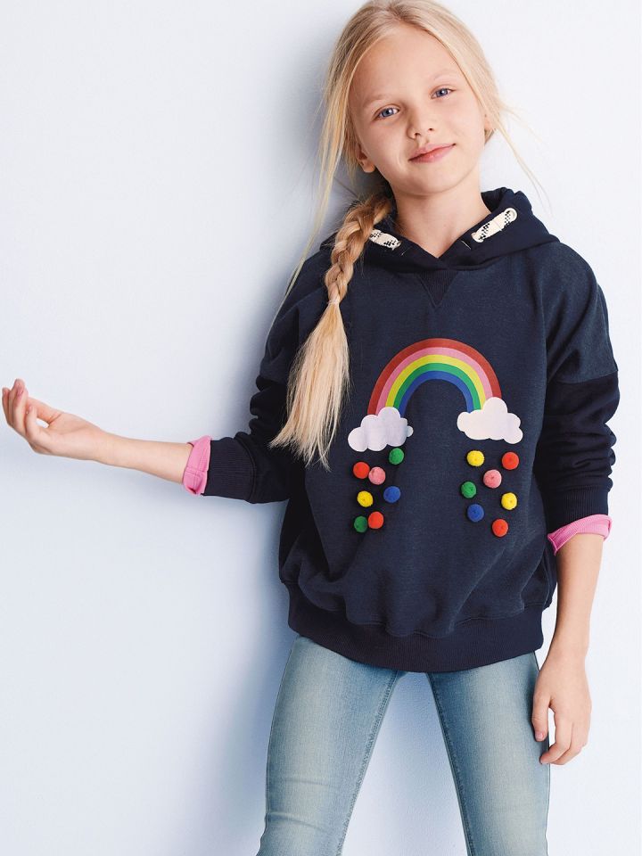Girls discount navy sweatshirt
