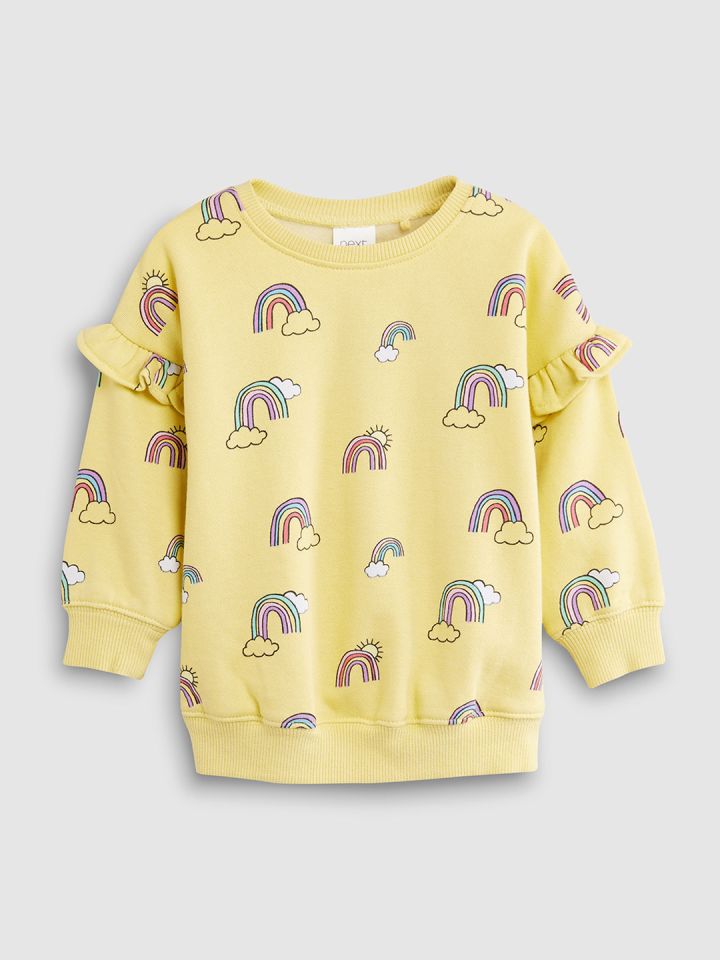 Buy Next Girls Yellow Printed Sweatshirt Sweatshirts for Girls