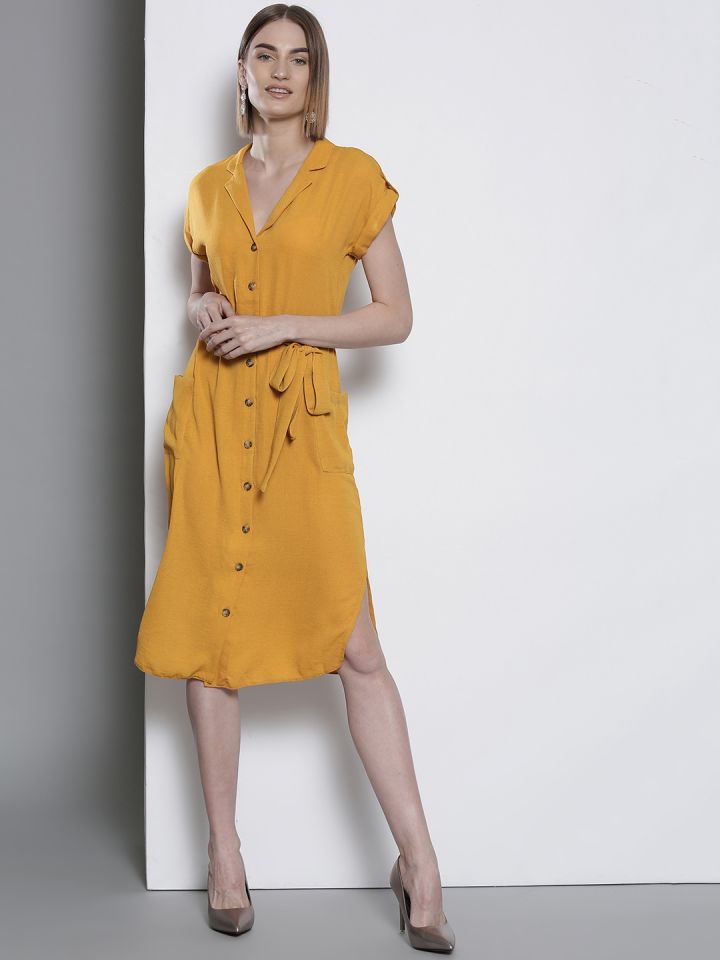 mustard dress dorothy perkins