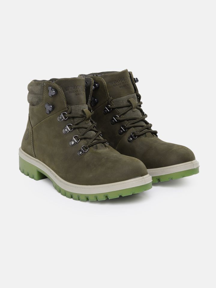 Woodland high top neck shoes