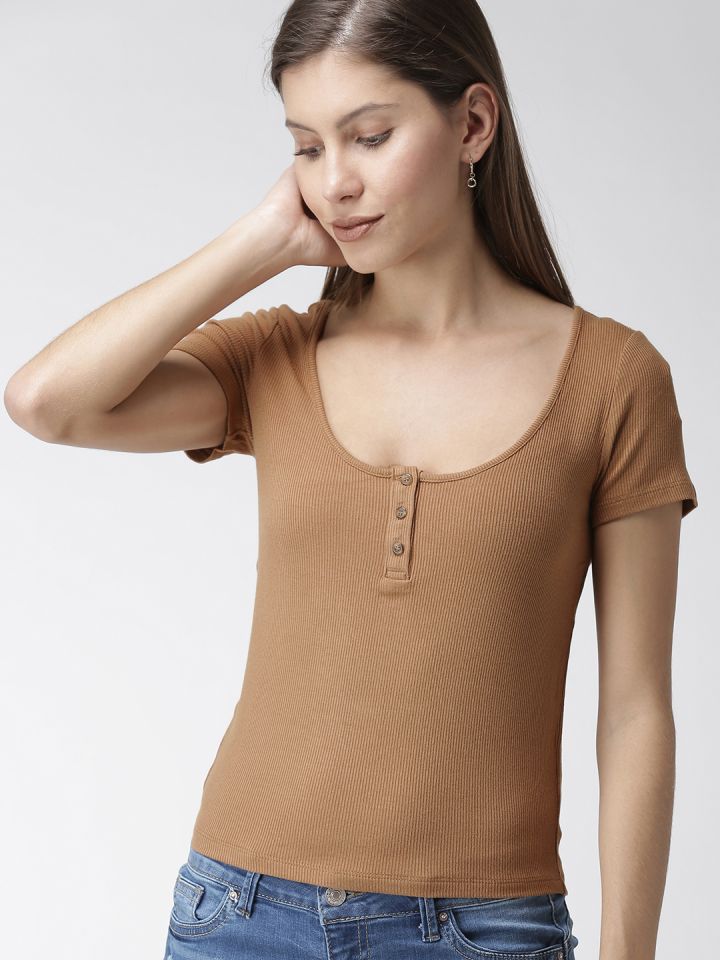 Ribbed Henley top