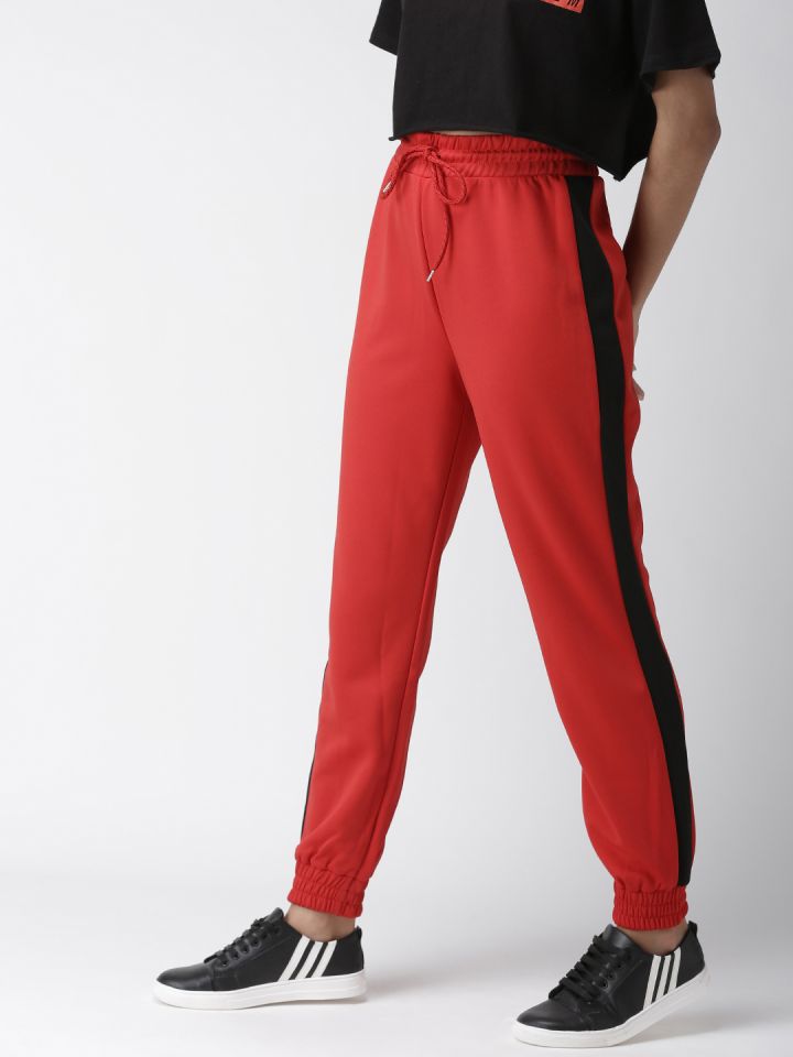 FOREVER 21 Women Red Regular Fit Solid Joggers