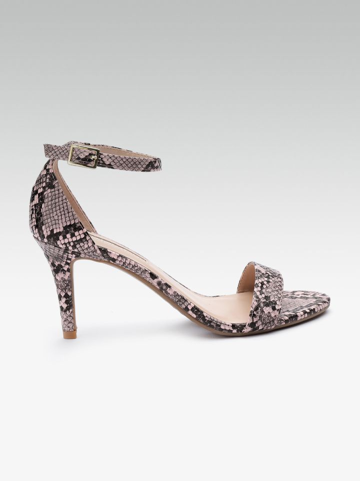 Buy DOROTHY PERKINS Women Pink Black Snakeskin Print Slim Heels