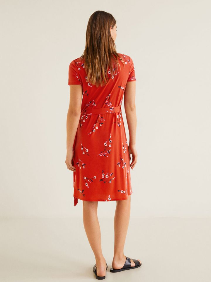 Mango red shop dress 2019