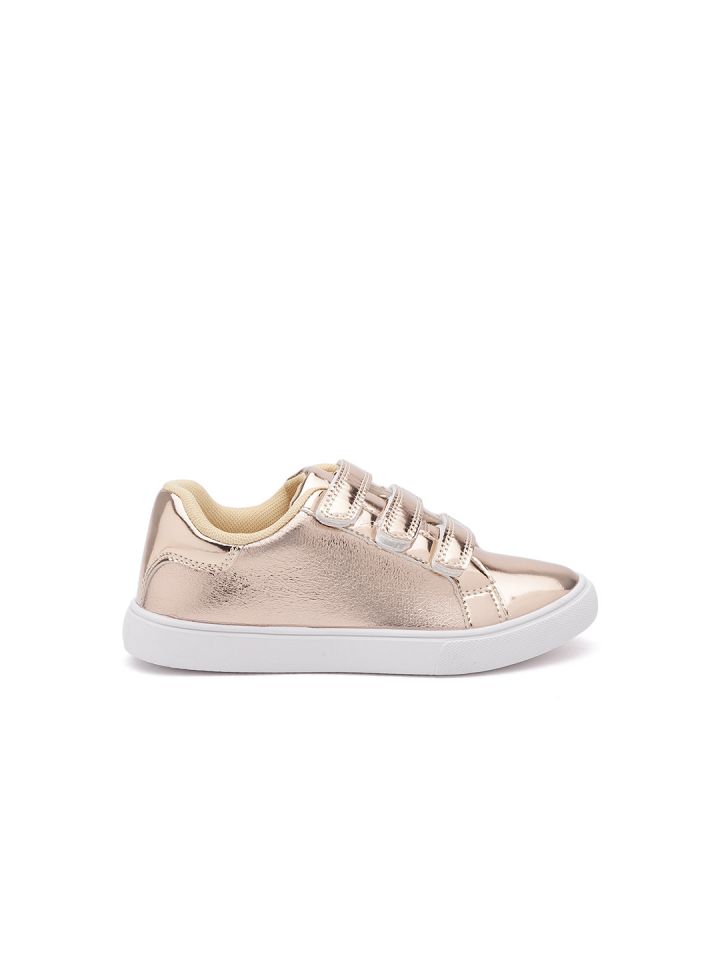 Rose Gold Toned Sneakers - Casual Shoes 