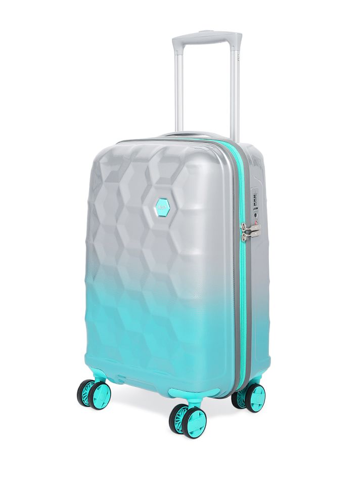 VIP Unisex Blue FAIRWAY STROLLY 55 360 Textured Cabin Trolley Bag
