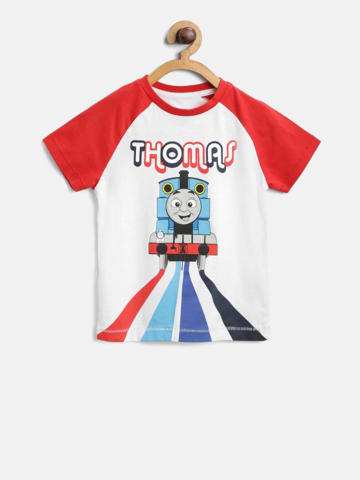 Buy Marks Spencer Boys White Printed Round Neck T Shirt