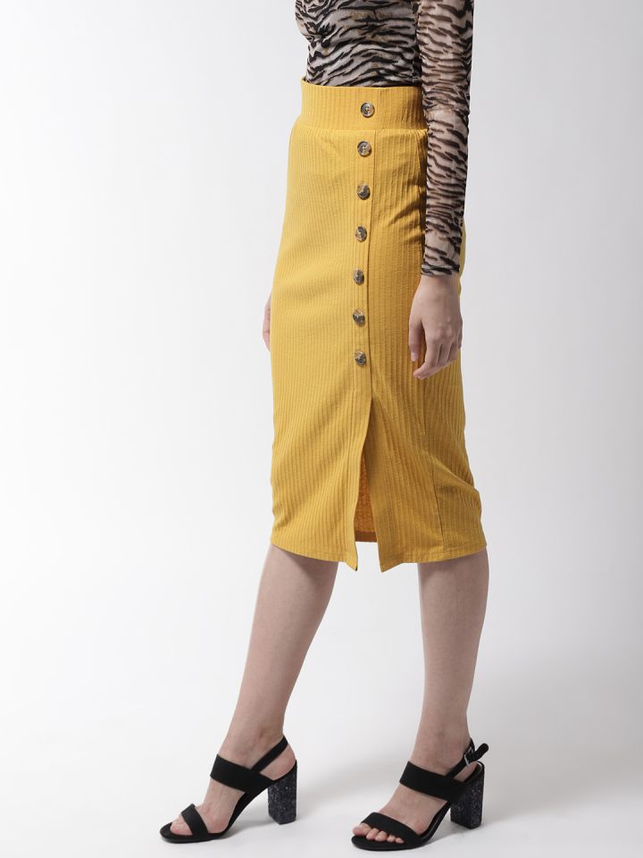 Mustard skirt marks and spencer hotsell