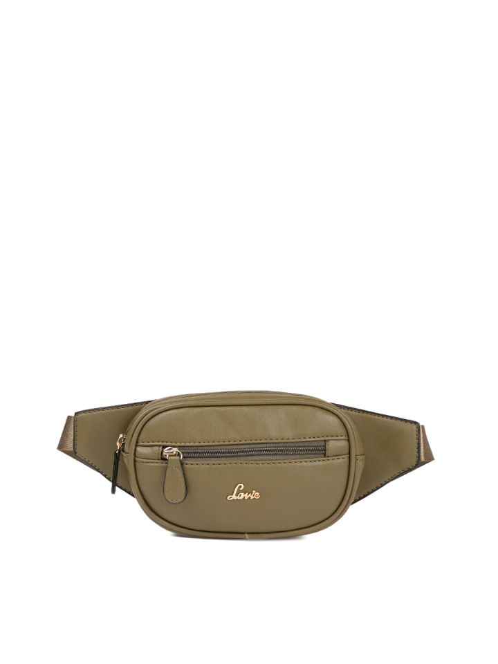 Lavie Women Olive Green Solid Waistpouch