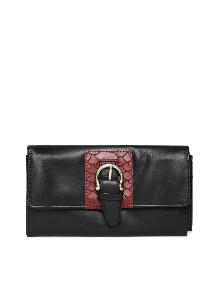 Buy Hidesign Women Black Solid Leather Two Fold Wallet Wallets