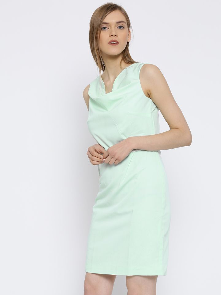 Mint green cheap sheath dress