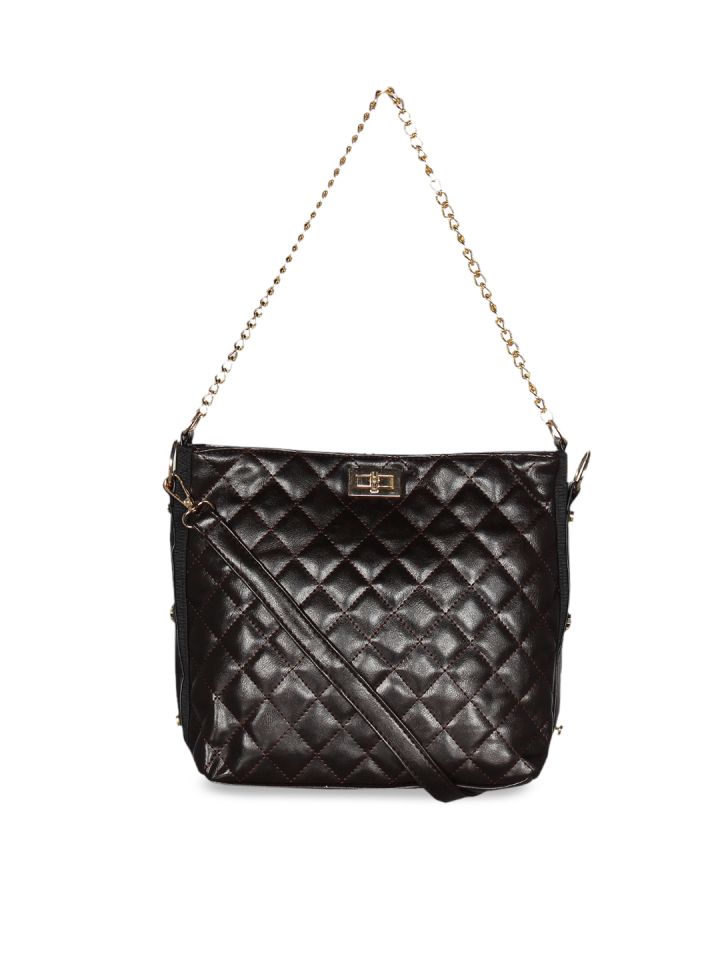 Buy ESBEDA Black Solid Shoulder Bag Handbags for Women 9393363