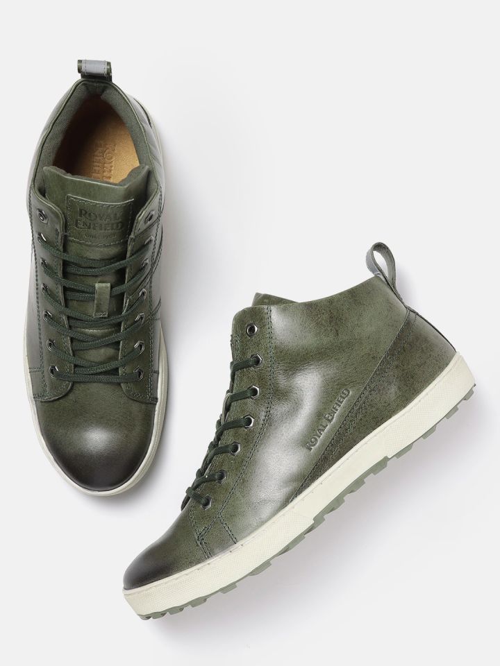 Olive green high top sneakers hotsell