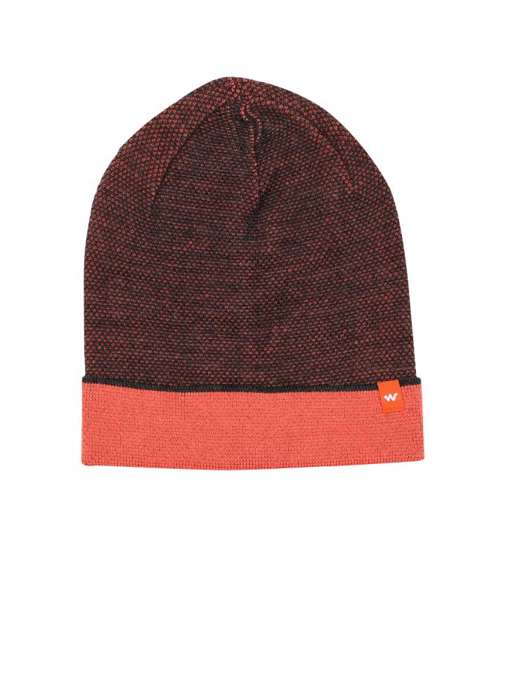 Wildcraft Unisex Orange Self Design Beanie